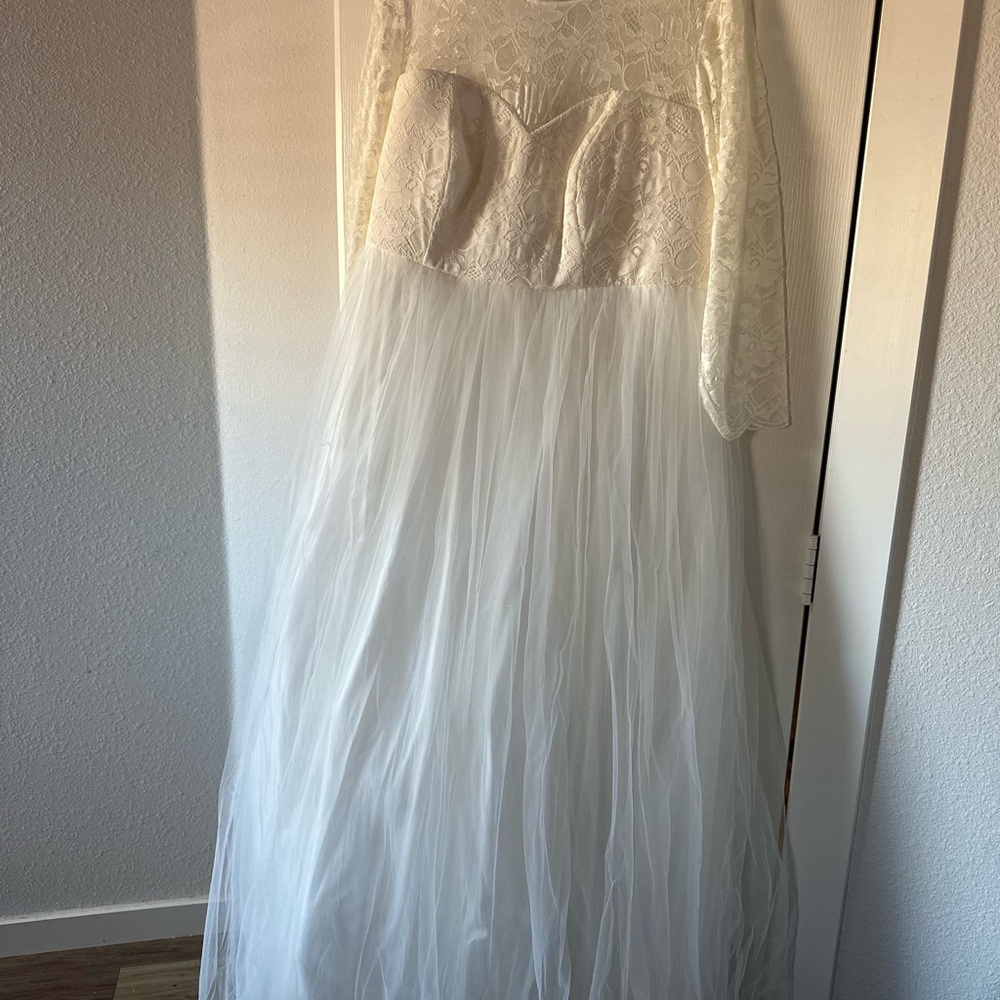 Torrid White Lace Wedding Dress